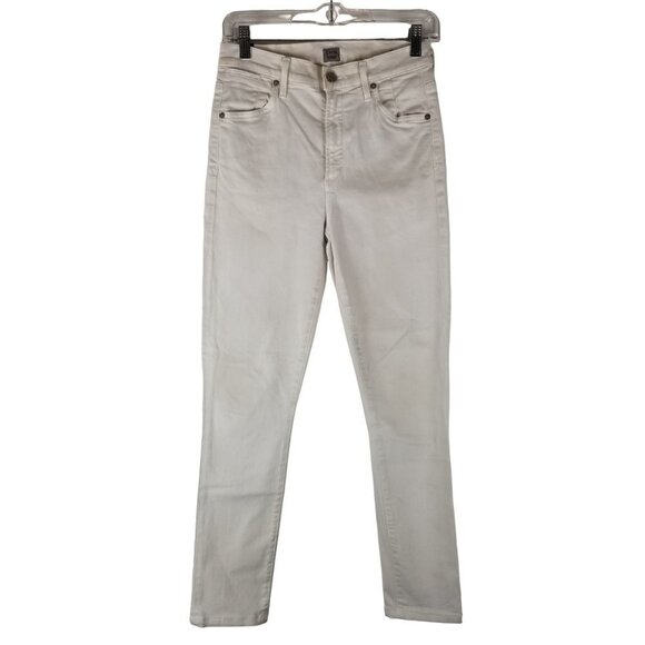 CITIZENS‎ of Humanity Jeans Womens 27 Carlie Crop High Rise Skinny White Denim - Picture 1 of 16
